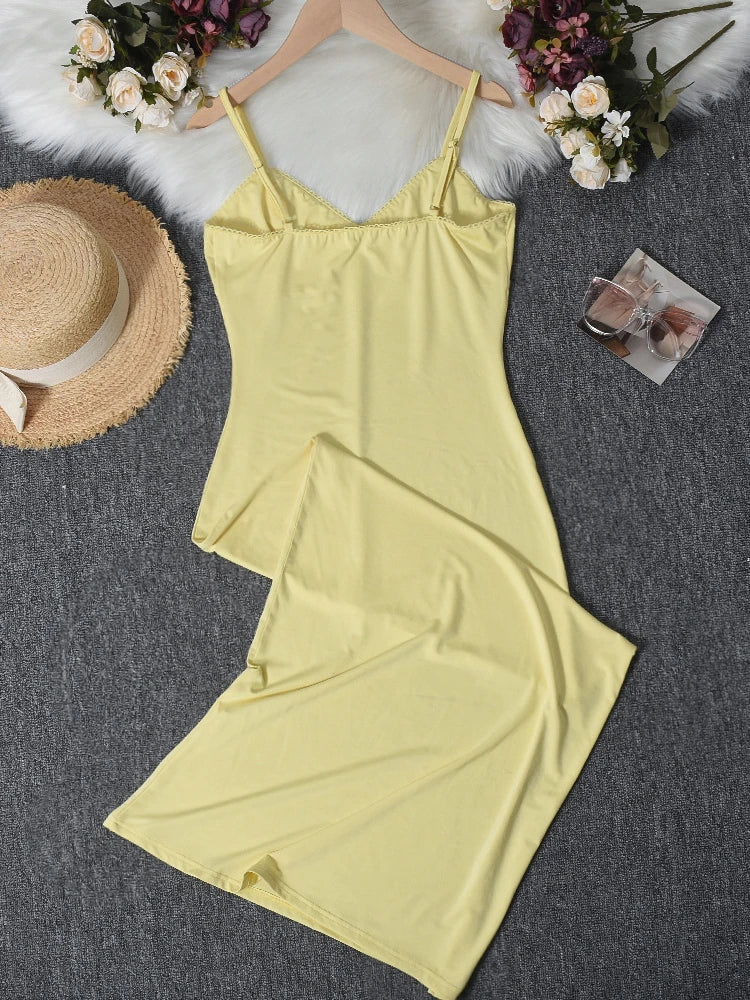 Trendix Women Slim Elegant Maxi Dress Summer Solid High Waist Long Suspender Dresses Vacation Party Sexy Backless Beach Dress