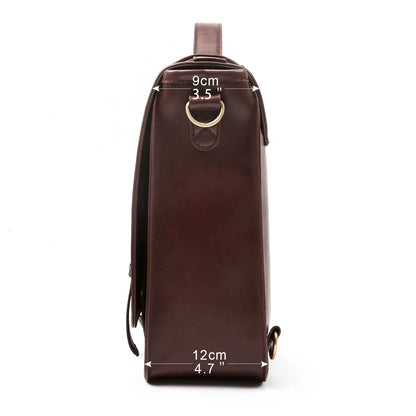 Bags for Women Courier bags PU Leather 14'' Laptop Bag Satchel female Shoulder Bag for College Travel square bag