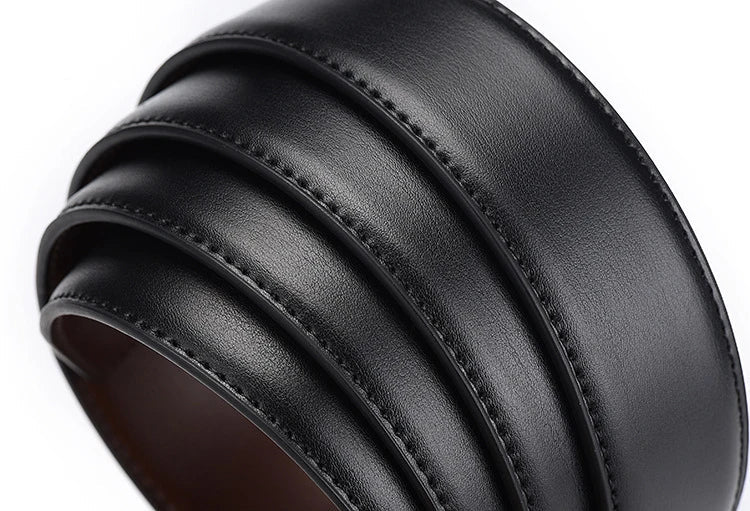 Genuine Leather Belt Double Sided Belt Men Belt Laser Engraving Luxury Strap Male Belt New Fashion Retro Pin Buckle High Quality