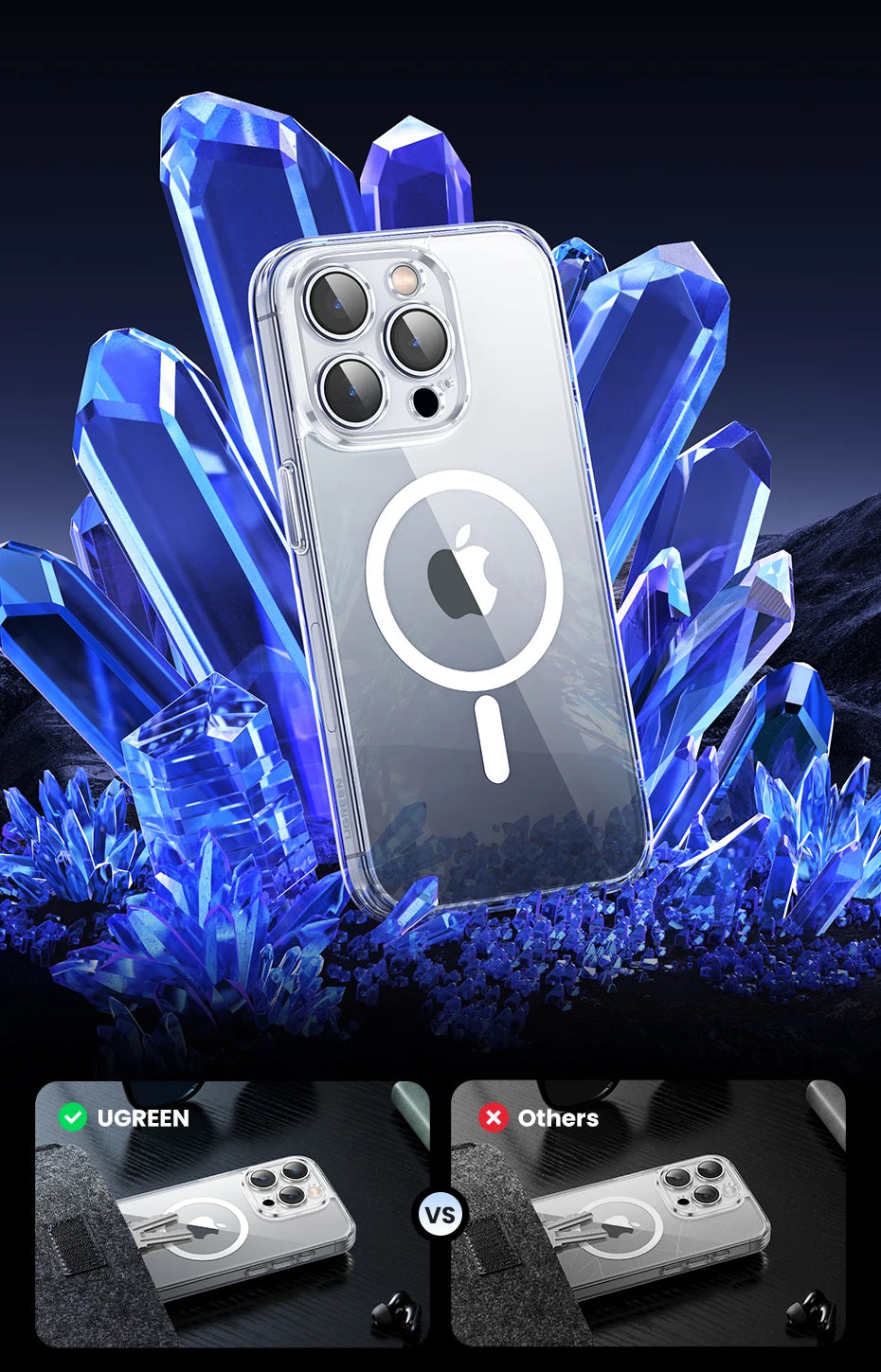 Magnetic Case for iPhone 17 16 15 14 13 Pro Max Case Shockproof Cover for iPhone 16 Pro Max Plus 16pro Macsafe TPU Cases
