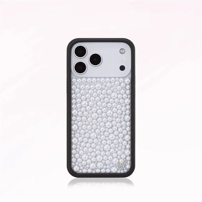 جراب هاتف جديد بتصميم ألماسي من Wildflower مرصع باللؤلؤ لهاتف iPhone 17 Pro Max 16 Plus 17 Air 12 13 14 15 16 غطاء 3D WF بنقاط البولكا الكرتونية