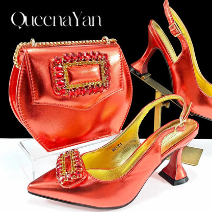 Inspired Elegant Women’s High Heels and Bag African Wedding Party Shoes and Bag–Fashionistas Exclusive Products