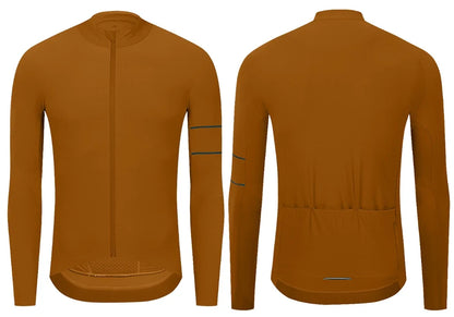 Cycling Jersey 10-20°C Autumn Long Sleeve Road Bike Clothes Thermal Fleece Warmth  MTB Bicycle Jersey