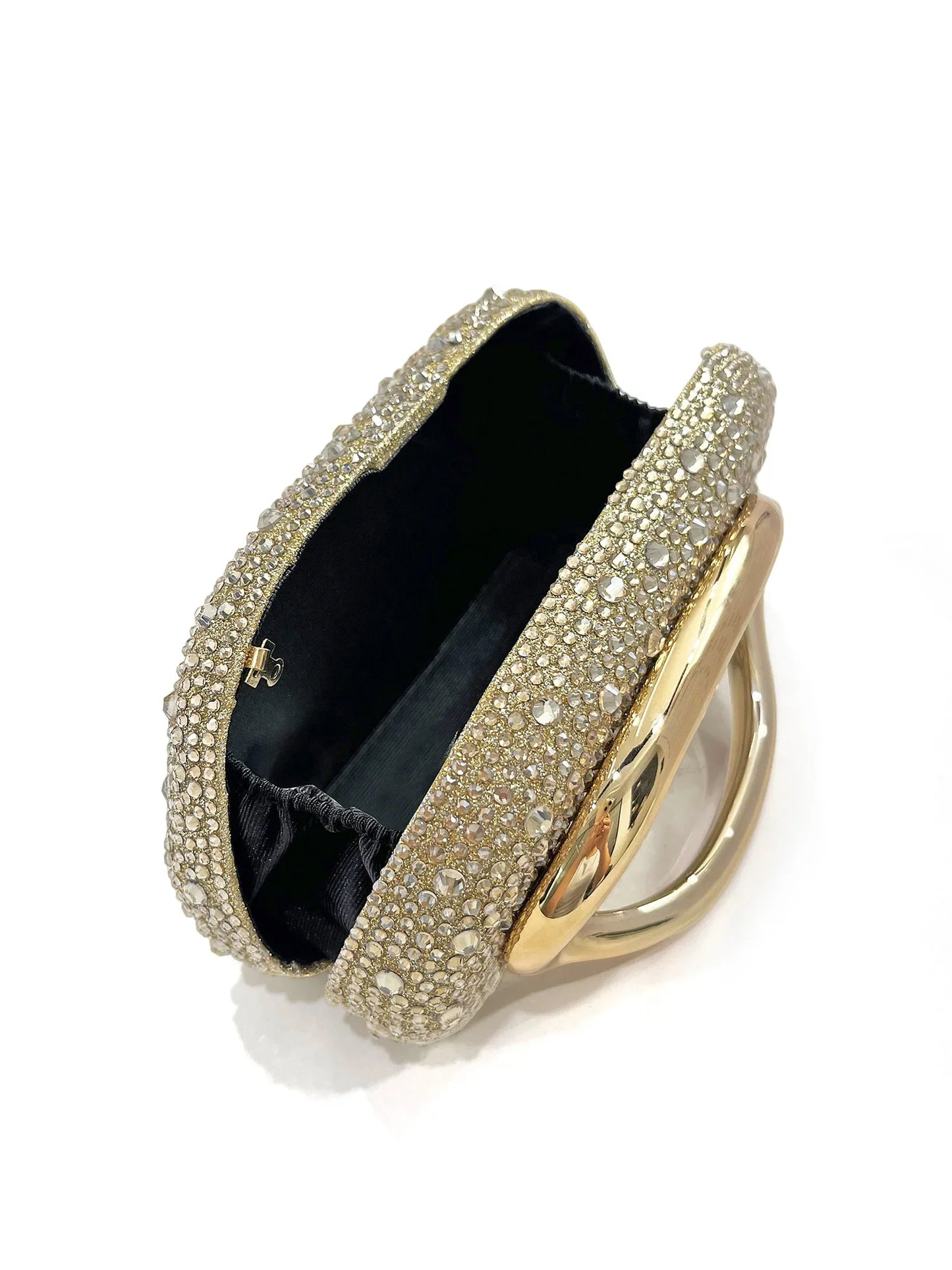 Sparkling Crystal Diamond Women's Evening Clutch Luxury Elegant Round Box Shaped Chain Bag Banquet Party Shoulder Crossbody Bag
