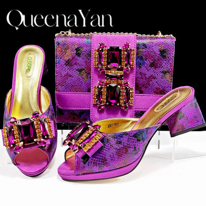 Nigeria Fashion Luxe Sky Blue Peep-Toe Heels & Three-Dimensional Bag Set – Perfect for Elegant Events
