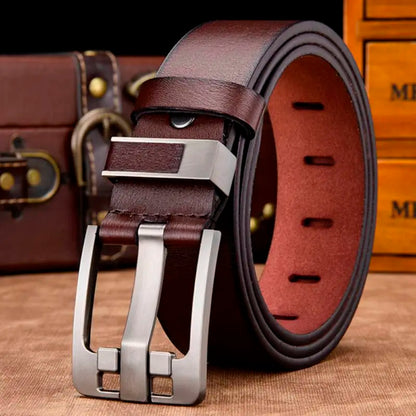 Luxury Men's Belt New Large Plus Size 100-130cm Retro Needle Buckle High Quality