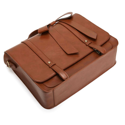Bags for Women Courier bags PU Leather 14'' Laptop Bag Satchel female Shoulder Bag for College Travel square bag