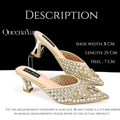 Luxury Pink Rhinestone Party Shoes and Clutch for Women- Elegant Crystal Heels with Matching Evening Bag