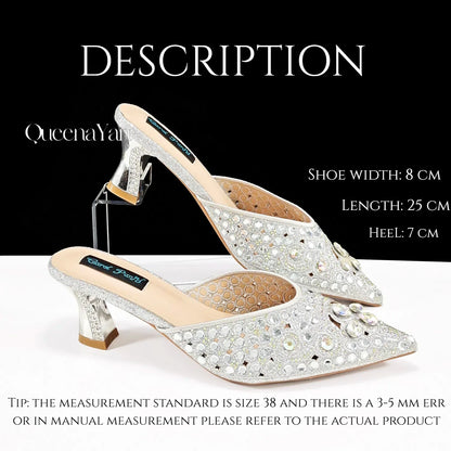 2025 INS FANTATIC BLUE Rhinestone-encrusted Sex Ladies Shoes / MATCHING  SPARKING MINI BAG (SPECIAL COLLECTION)
