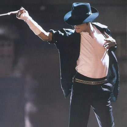 Michael Jackson Costumes V-Neck Cotton 100% White T-shirt Tees Underwear