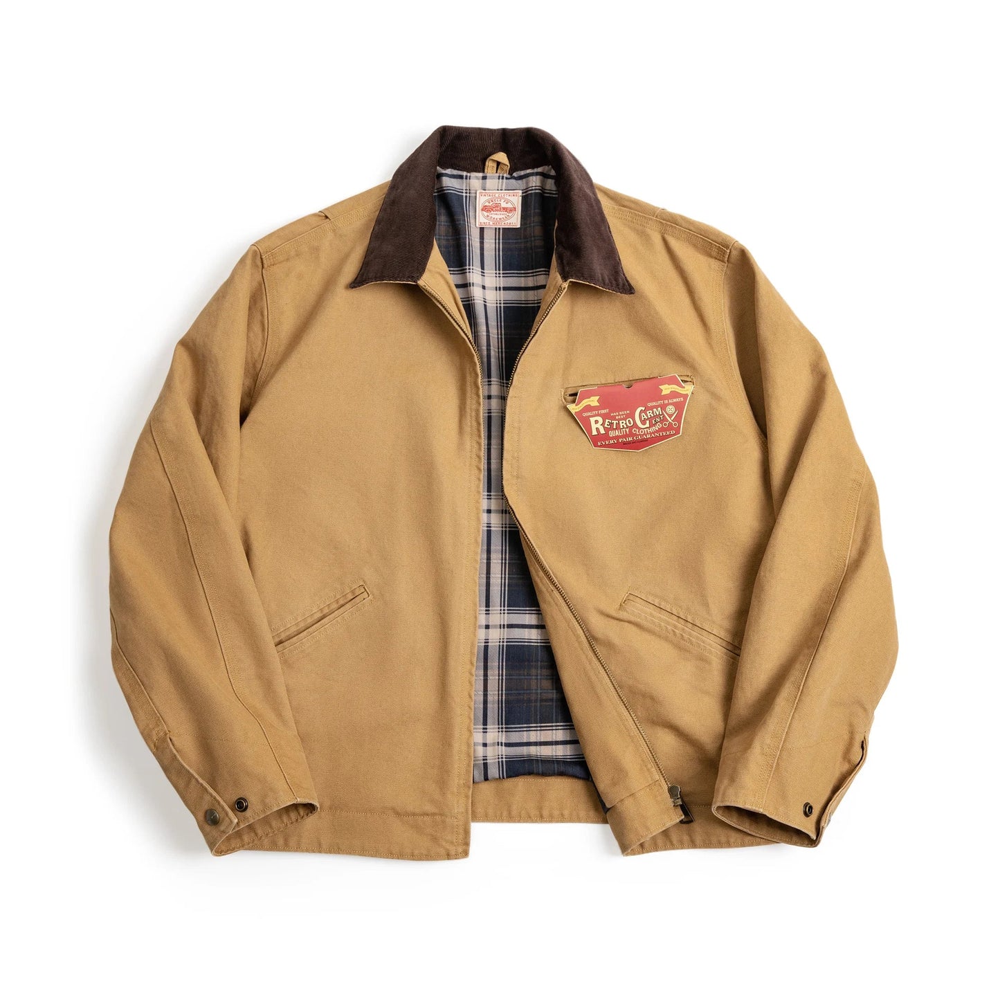 Retro Interstellar Same Style J001 Jacket Canvas Detroit Hunting Jacket Heavyweight Pocket Work Jacket Lapel Collar Coat