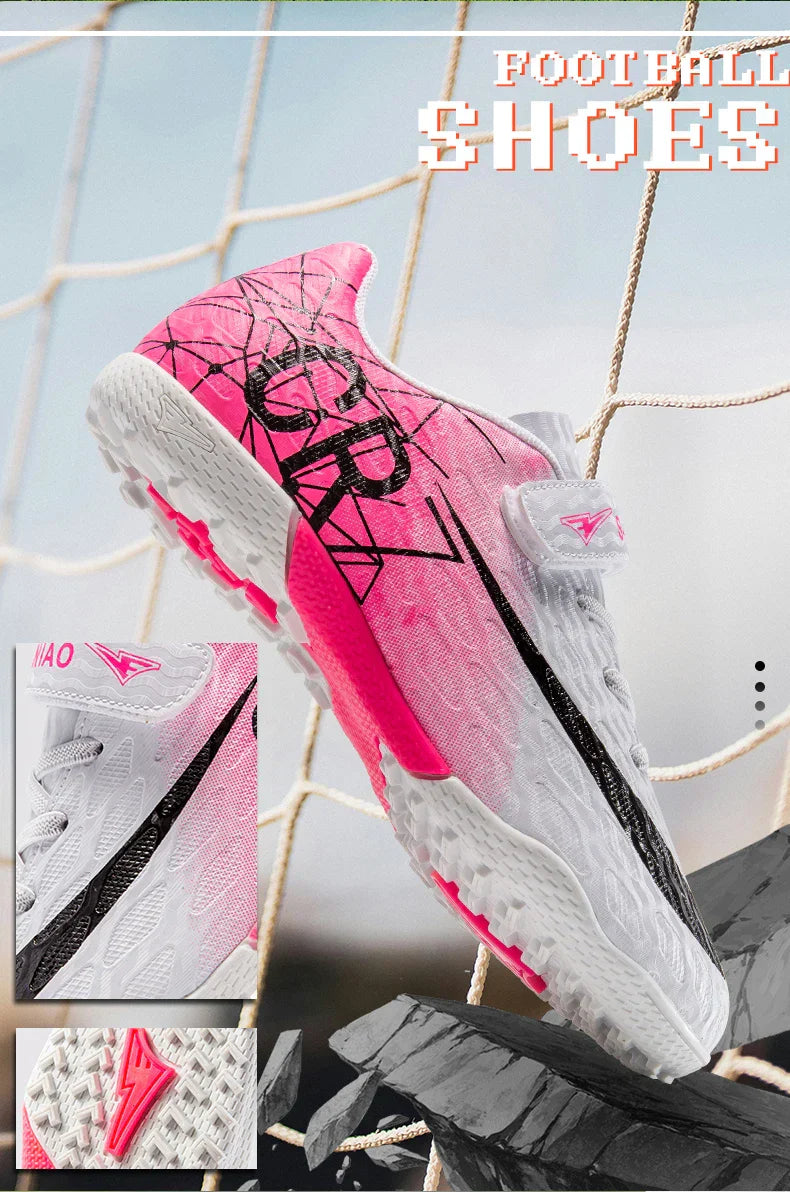 Professional Kids Soccer Shoes Football Boots Ultralight Cleats Non-Slip Training Match Football Shoes For Boys And Girls