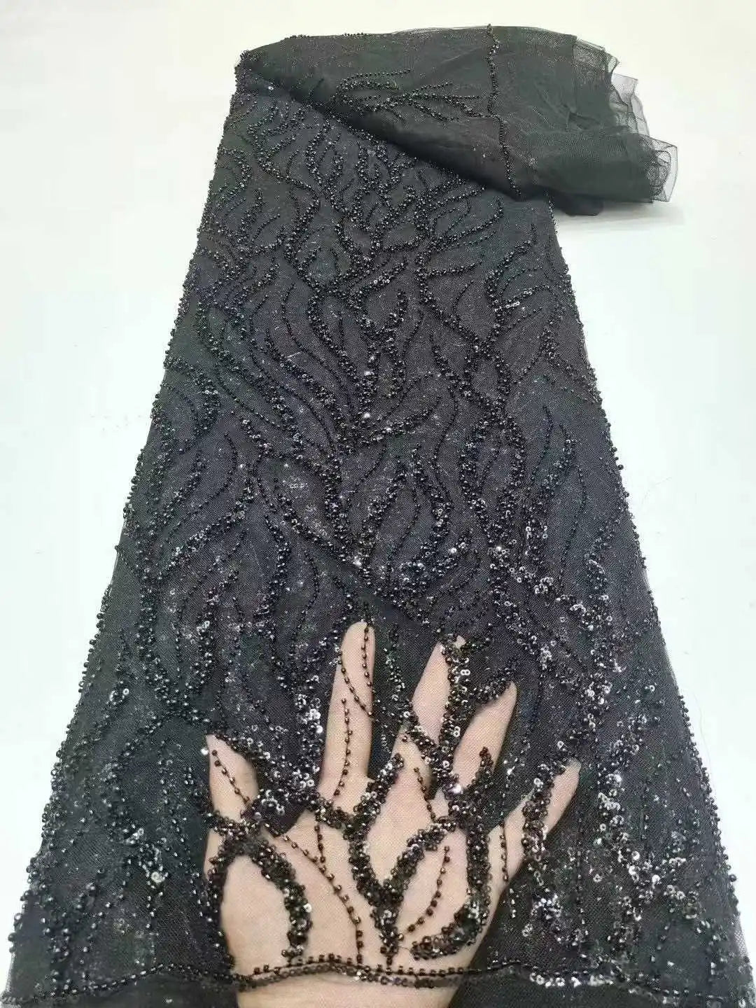 Custom Black Shiny Sequin Beaded robe de soirée femme Strapless Backless Corset Prom Dress Mermaid Formal event dress