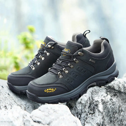 Outdoor Hiking Shoes Waterproof Breathable Leather Tactical Trekking Shoes for Men Male Sneakers Climbing 2025 New