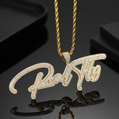 Personalized Name Diamond Custom Name Necklace Iced Out Hip Hop Stainless Steel Pendant Jewelry Christmas Gift  Jewelry For Men