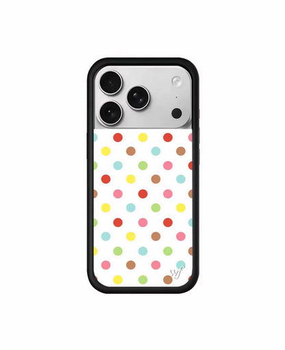 جراب هاتف جديد بتصميم ألماسي من Wildflower مرصع باللؤلؤ لهاتف iPhone 17 Pro Max 16 Plus 17 Air 12 13 14 15 16 غطاء 3D WF بنقاط البولكا الكرتونية