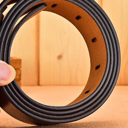 Luxury Men's Belt New Large Plus Size 100-130cm Retro Needle Buckle High Quality