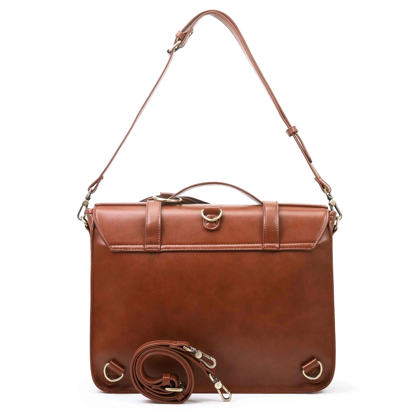 Bags for Women Courier bags PU Leather 14'' Laptop Bag Satchel female Shoulder Bag for College Travel square bag