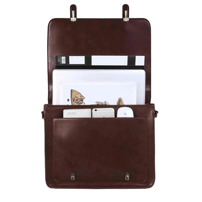 Bags for Women Courier bags PU Leather 14'' Laptop Bag Satchel female Shoulder Bag for College Travel square bag
