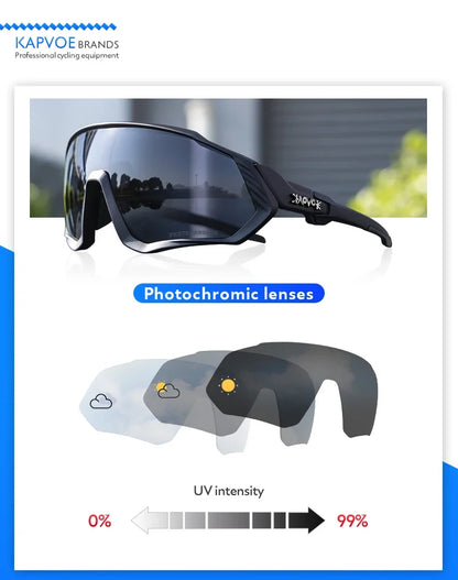 Photochromic Sports cycling Glasses for Men Women MTB Mountain Road Bicycle Eyewear Cycling Sunglasses Oculos Ciclismo
