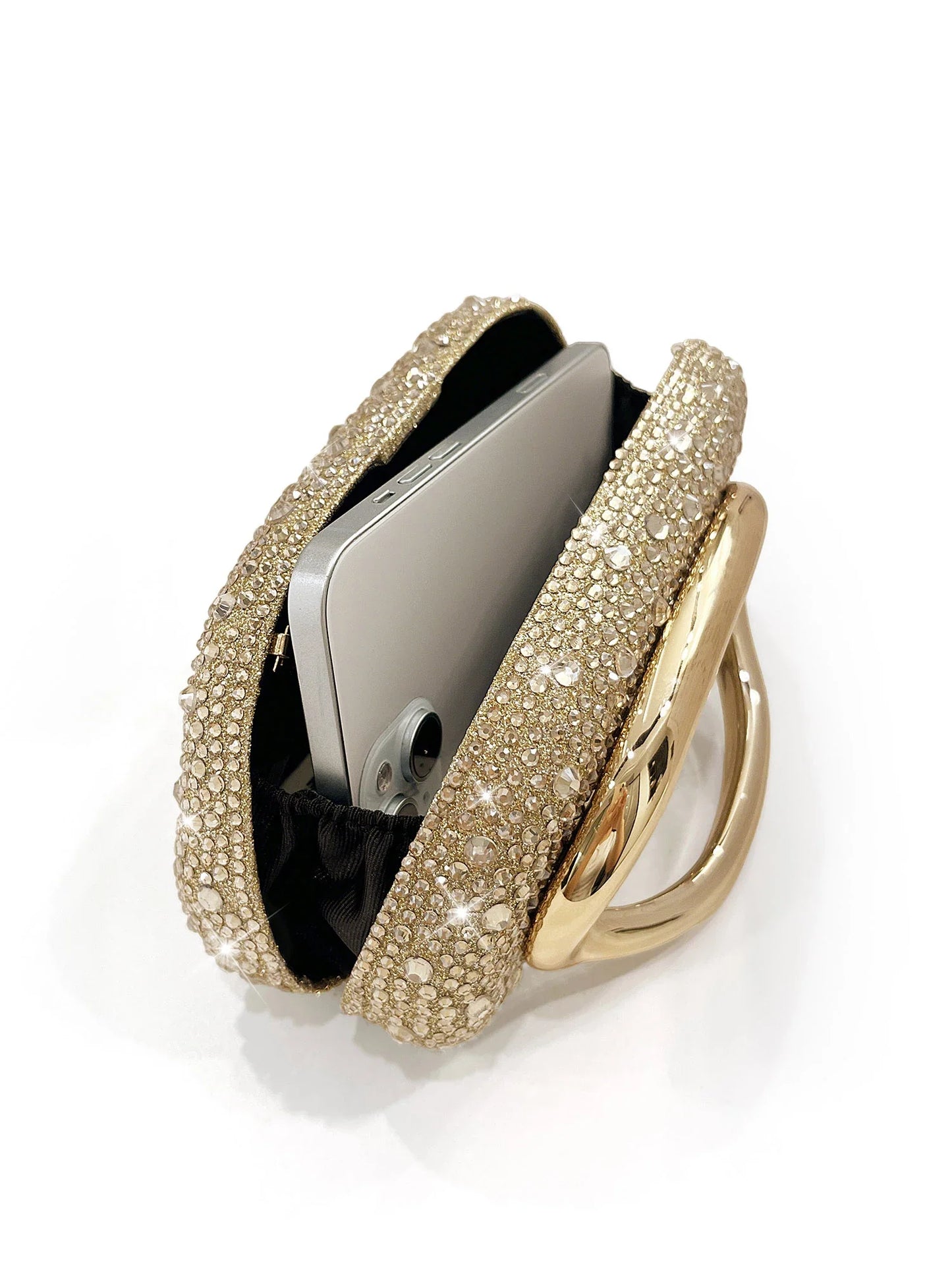 Sparkling Crystal Diamond Women's Evening Clutch Luxury Elegant Round Box Shaped Chain Bag Banquet Party Shoulder Crossbody Bag