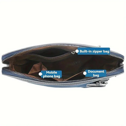 Fashion high quality PU Large Capacity Men Shoulder Bag Wear-resistant and Durable Spacious Shoulder Strap Crossbody Bag