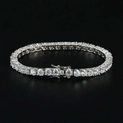 5mm Moissanite Tennis Bracelet Necklace For Women 925 Sterling Silver D VVS1 Lab Diamond with GRA Certificate Jewelry