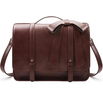 Bags for Women Courier bags PU Leather 14'' Laptop Bag Satchel female Shoulder Bag for College Travel square bag