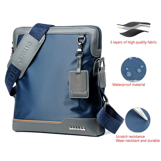 Fashion high quality PU Large Capacity Men Shoulder Bag Wear-resistant and Durable Spacious Shoulder Strap Crossbody Bag