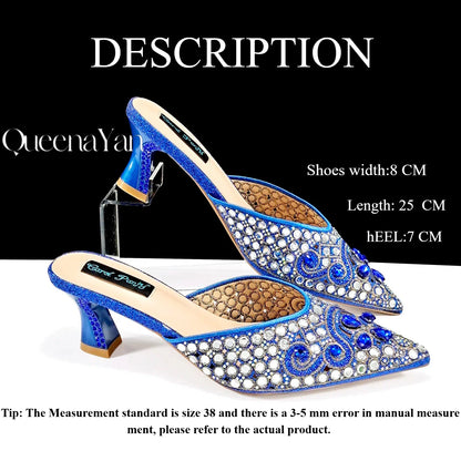 Luxury Pink Rhinestone Party Shoes and Clutch for Women- Elegant Crystal Heels with Matching Evening Bag