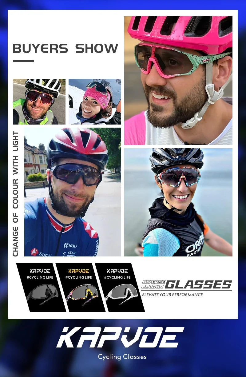 Photochromic Sports cycling Glasses for Men Women MTB Mountain Road Bicycle Eyewear Cycling Sunglasses Oculos Ciclismo
