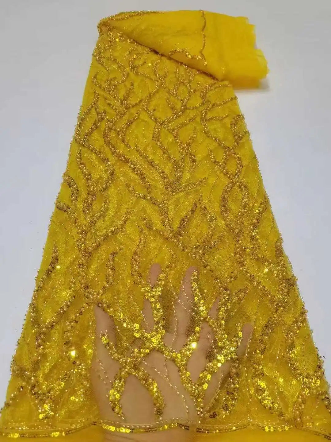 Dubai Beading Pearls Wedding Dress Square Collar Long Sleeves vestidos de noche Rear Forks فساتين سهرة Customized 2025