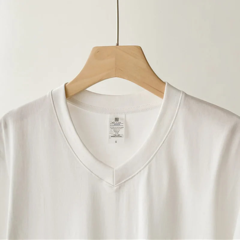 Michael Jackson Costumes V-Neck Cotton 100% White T-shirt Tees Underwear