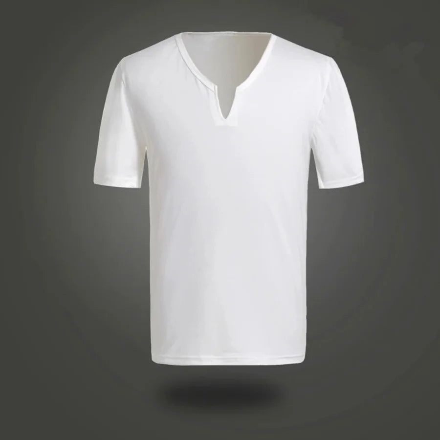 Michael Jackson Costumes V-Neck Cotton 100% White T-shirt Tees Underwear