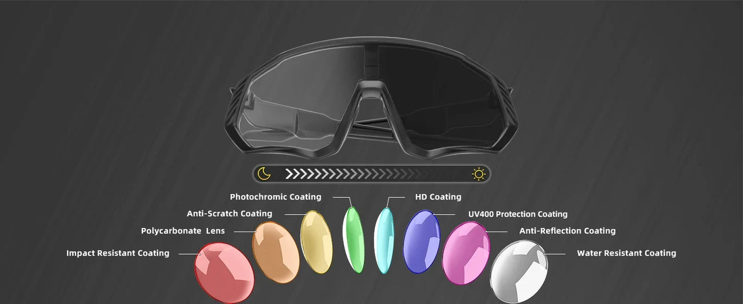 Photochromic Sports cycling Glasses for Men Women MTB Mountain Road Bicycle Eyewear Cycling Sunglasses Oculos Ciclismo
