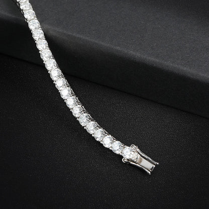 5mm Moissanite Tennis Bracelet Necklace For Women 925 Sterling Silver D VVS1 Lab Diamond with GRA Certificate Jewelry