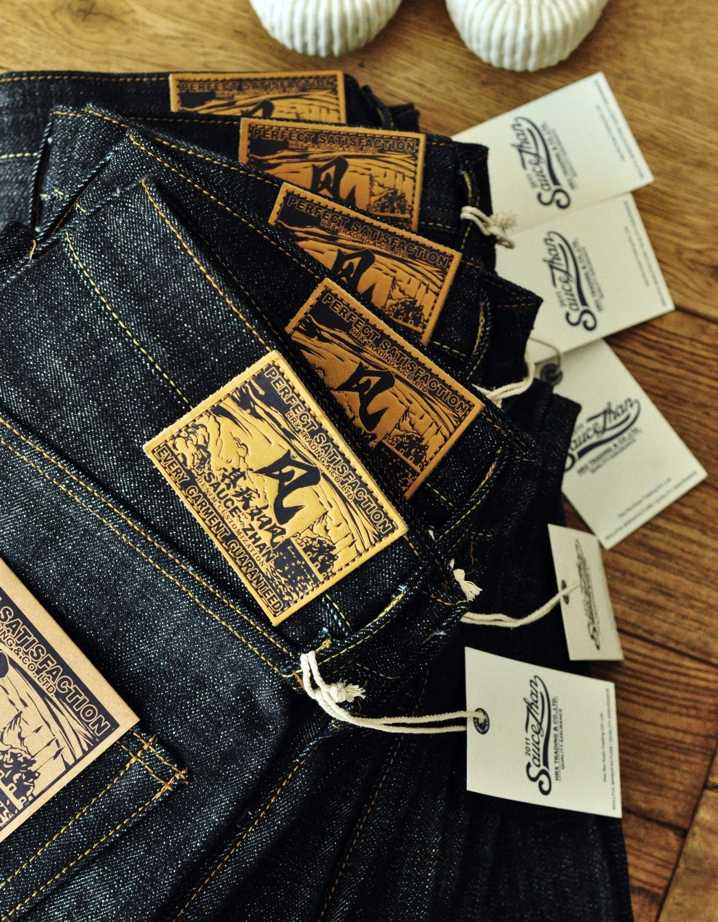 308XX-BO-Wind Jeans for Men Furinkazan Selvedge raw denim Jeans Mens Jeans 66 MODE Fit 16.8 OZ Silver-plated Buttons