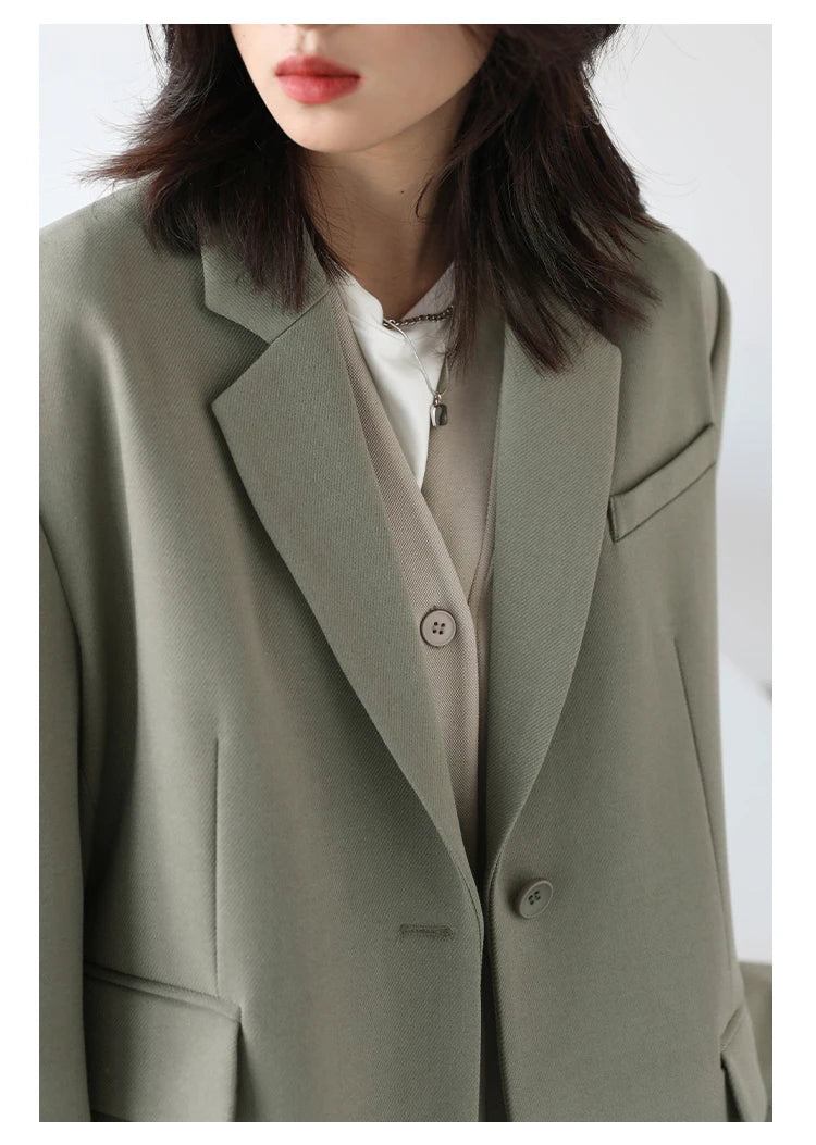 Korean Autumn Winter Women's Sports Coat Casual Loose V-neck Sweatshirt for Women Thick Warm Tops Office Lady Female
