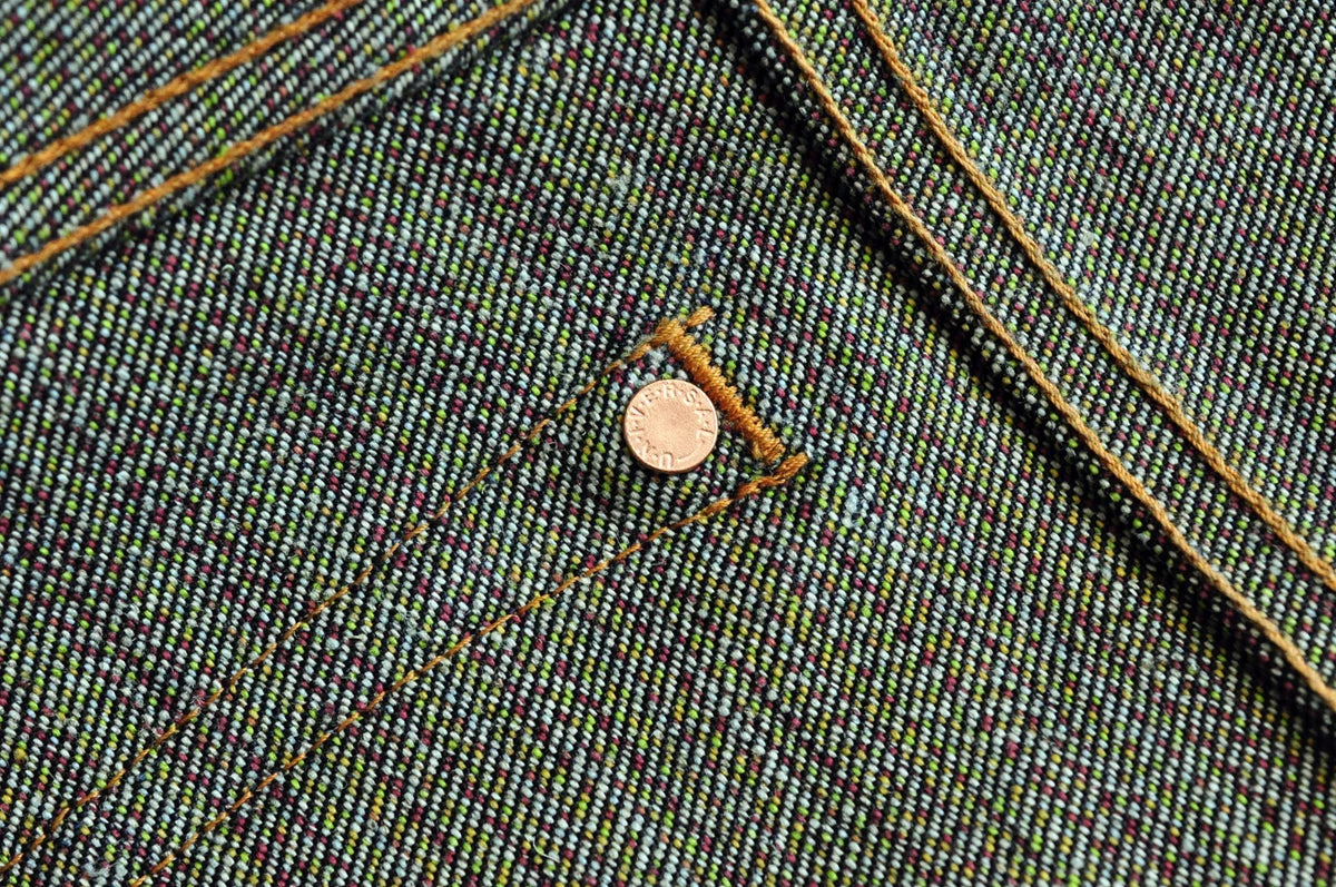 Mens Jeans cotton linen Selvedge Sanforized Raw Denim Jeans for Men Straight Fit Silver Button 19 oz