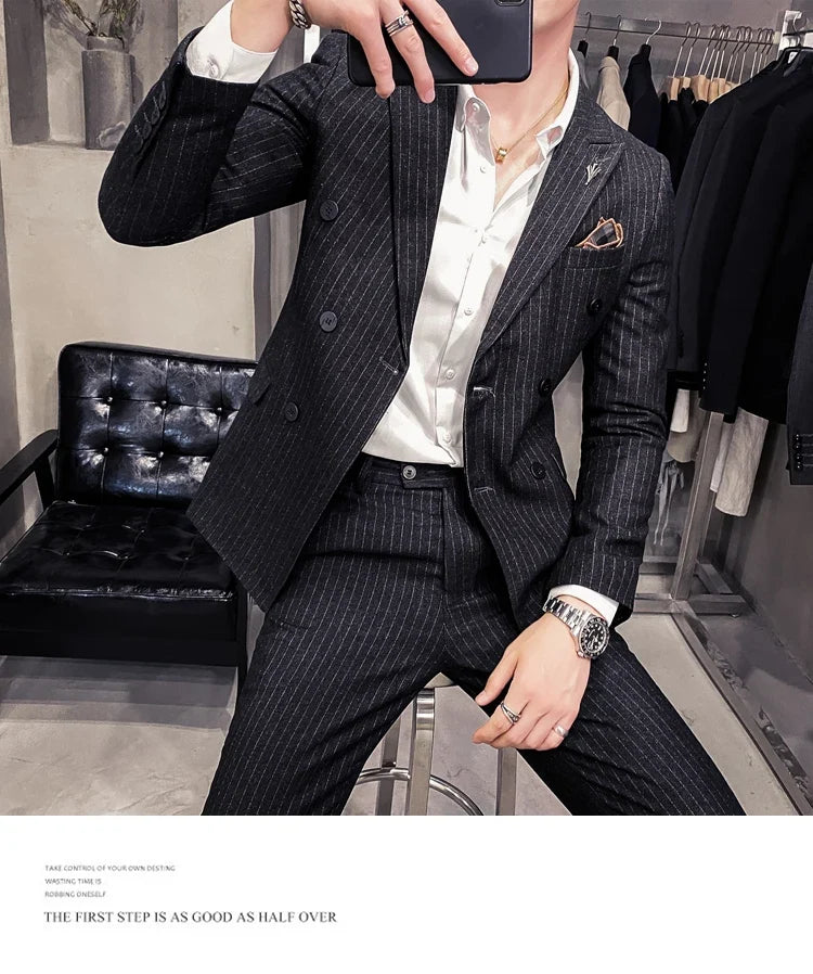 25 Colors 1 Pcs Blazer No Pants S-7XL New Wedding Dress Formal Business Slim Mens Suit Jacket Plaid Striped Solid Color