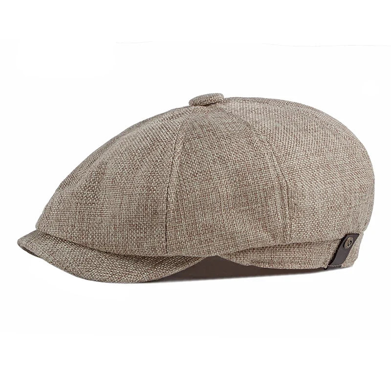 NEW Newsboy Cap Men Spring Summer Octagonal Hat For Male British Herringbone Flat Caps Retro Eight Blade Hats Breathable