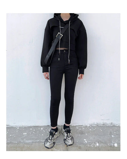 Women Jeans Retro High Waist Stretch Pencil Denim Pants Elastic for Woman Female Trousers Autumn Winter Ladies