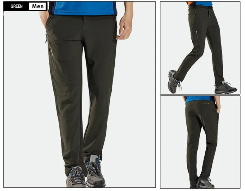 Hiking Pants Men Quick Dry Trekking Camping Climbing Running Outdoor Rain Pants Stretch Breathable Elasticity Trousers Men