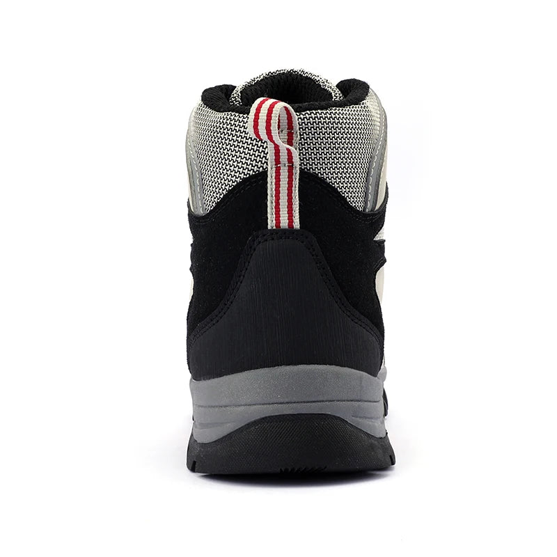 Brand Men's Ankle Boots Waterproof Leather Sneakers Breathable Outdoor Men Hiking Boots No-slip Men's Work Shoes Size 39-47