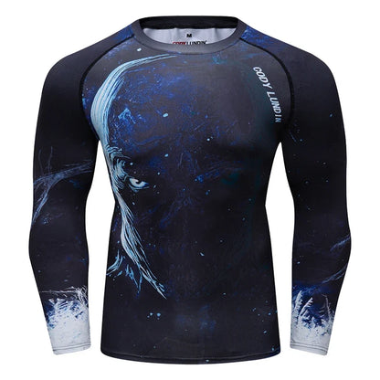 Cody Lundin Fashion Sublimation Print Rashguard Compression Gym Long Sleeves Muscle Running Boxing Shirts Jiu Jitsu Gi T-shirts
