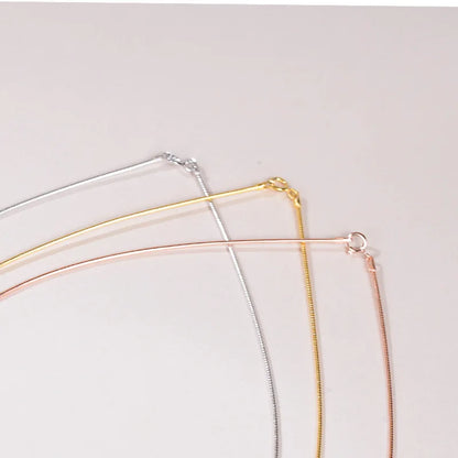Genuine Real Pure Solid 925 Sterling Silver Necklace for Women Punk Rock Rose Gold Snake Chains Jewelry Female Necklaces Choker
