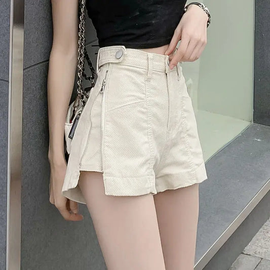 Casual Aesthetic Korean Loose Fashion Hot Wide Leg Sexy Vintage High Waist Women's Jean Denim Shorts Female Summer Short Pants