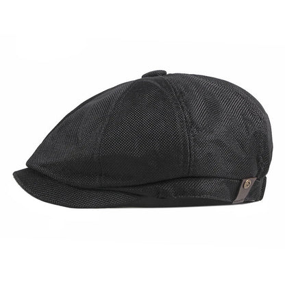 NEW Newsboy Cap Men Spring Summer Octagonal Hat For Male British Herringbone Flat Caps Retro Eight Blade Hats Breathable