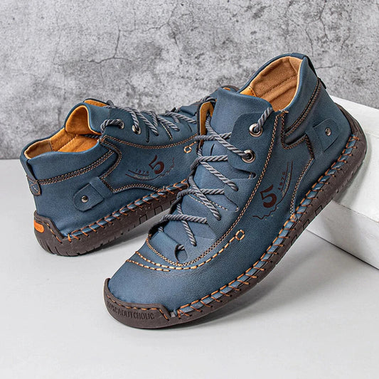 Handmade Leather Casual Men Shoes Winter With Fur Shoes Men Loafers Comfort Walking Shoes Men Flats Hot Sale Moccasins Shoes