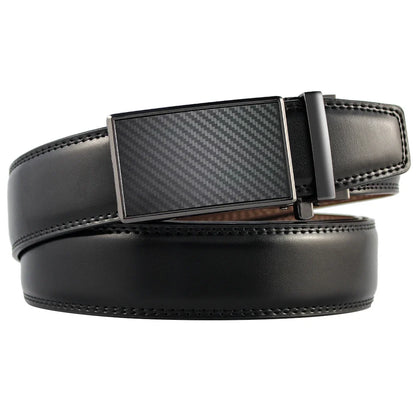 Mens Leather Belt  Automatic Genuine Leather Belts Leisure Fashion Ratchet Belts for Men Pants Waistband Ремень